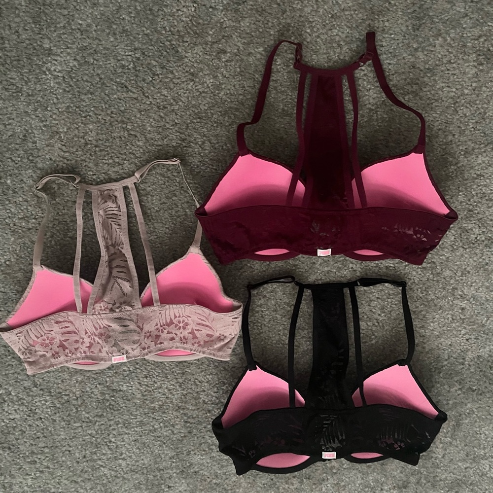 Bundle of 3 PINK Victoria’s Secret Bras - Picture 3 of 7